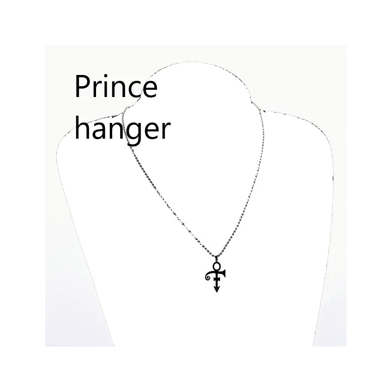 Halskette mit PRINCE-Anhänger (Symbol der Liebe) an Kette (schwarz)