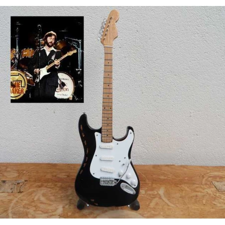 miniatuur gitaar Fender Stratocaster "Blackie" Eric Clapton Studio