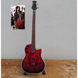 miniatuur Basgitaar MOTLEY CRUE - NIKKI SIXX red flames guitar