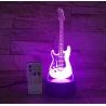 Miniatuur ROCK LED gitaar Fender Stratocaster 3D lamp (7 kleuren) met afstandsbediening