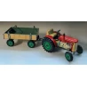 Vintage Car klassieke Tractor met kar/trailer met frictiemotor "jaren '60 (KDN) UNIEK exemplaar