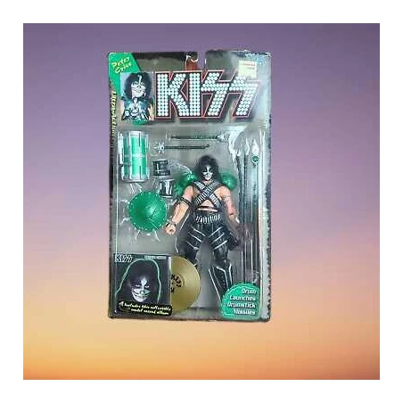 Rock action figure Peter Criss - The Cat-  KISS  (origineel McFarlane)  incl. drumstel UNIEK!