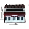 Miniatuur Accordeon Classic RED met 9 bass knoppen