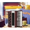 Miniatuur Accordeon Classic RED met 9 bass knoppen