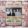 Wandbord  ROLLING STONES  "Lynn Massachusetts 1965" Retro - Mancave - Wand Decoratie - Reclame Bord - Metalen bord