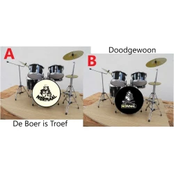 Drumstel Normaal  "bandleden" Black Rock of "haan"  (Nieuw zeer gedetailleerd model!!!)