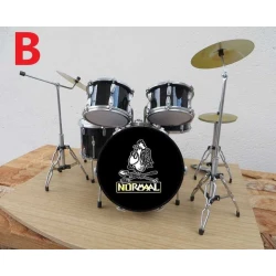 Drumstel Normaal  "bandleden" Black Rock of "haan"  (Nieuw zeer gedetailleerd model!!!)