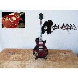 Miniatuur gitaar (hout) met echte snaren van Slash ( Guns n' roses) - Gibson Les Paul "Snake"