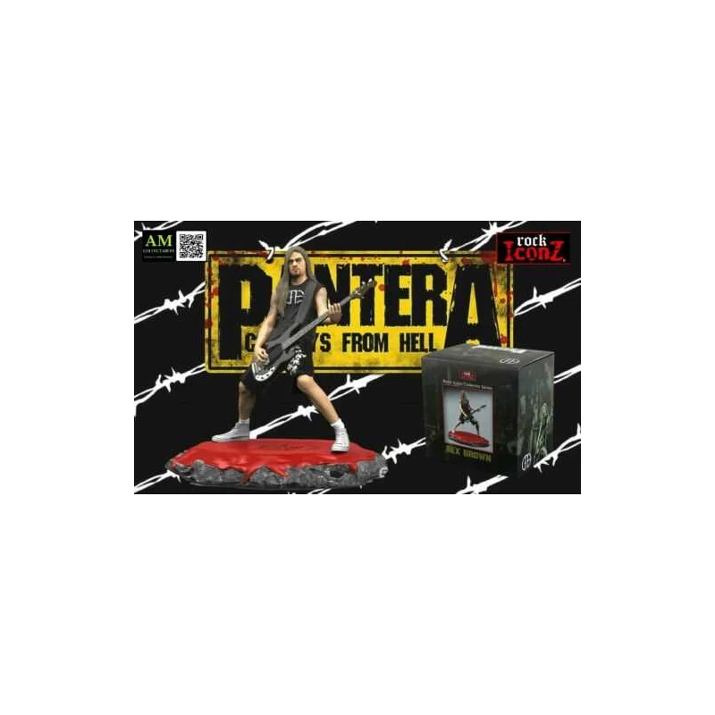 Rock action figure  Rex Brown PANTERA origineel van Knucklebonz Inc. (nieuw in doos)