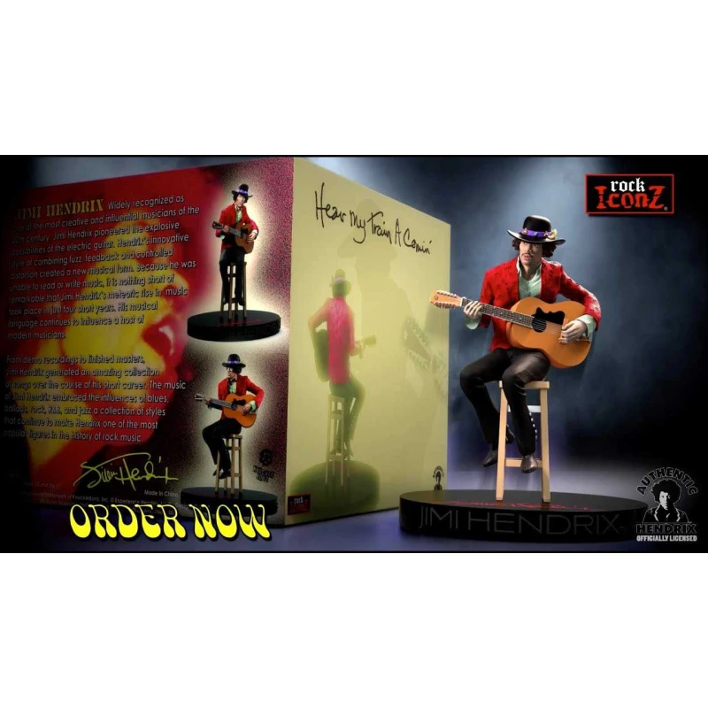 Rock action figure  Jimi Hendrix origineel van Knucklebonz Inc. (nieuw in doos)