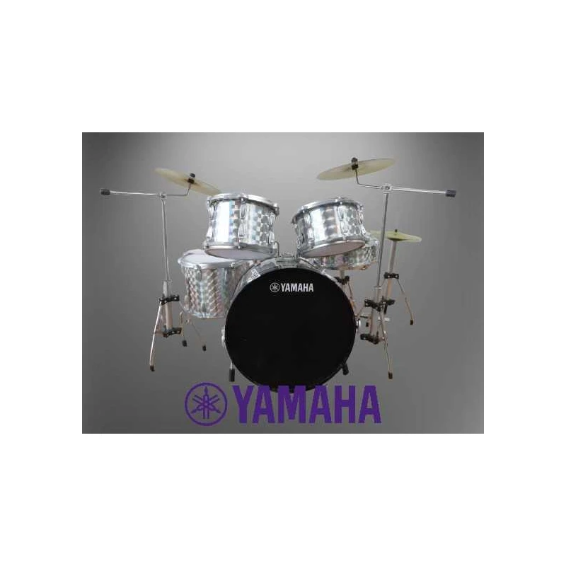 Miniatuur drumstel YAMAHA silber Glitter