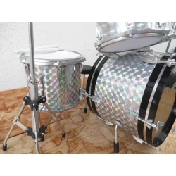 Miniatuur drumstel YAMAHA silber Glitter