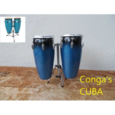 Cubaanse BLUE CONGA'S op standaard