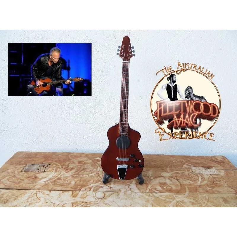 Miniatuur gitaar FLEETWOOD MAC - Lindsey Buckingham -  Rick Turner Model 1 Ltd. Edition Ziricote "Heartbreaker Featherweight"