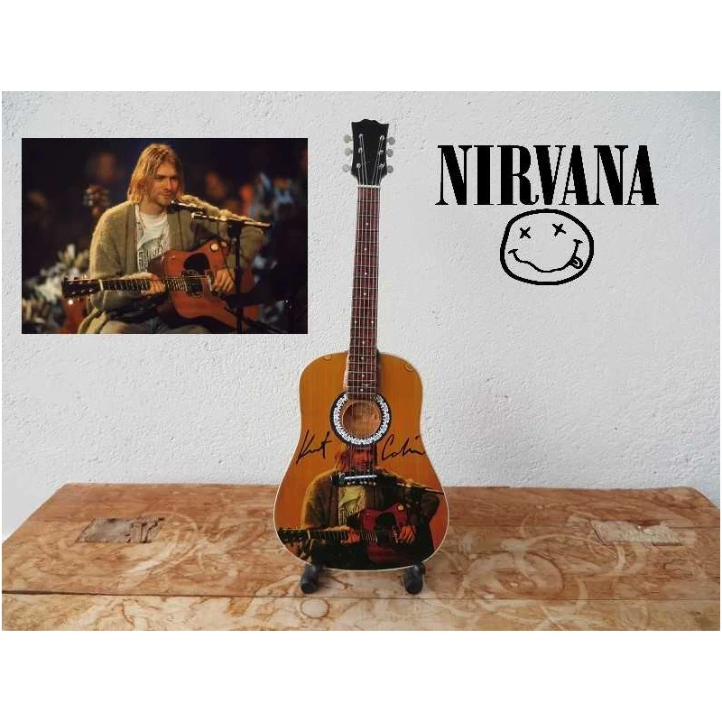 minatuur gitaar akoestisch Kurt Cobain - Nirvana -