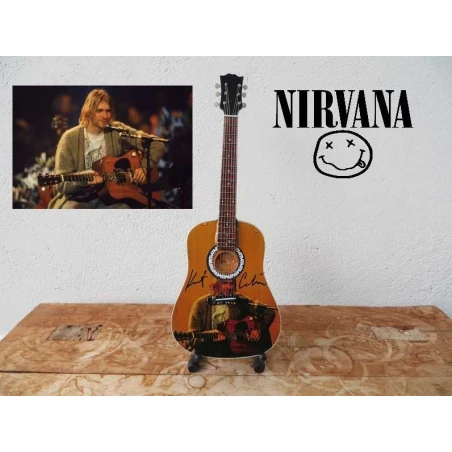 minatuur gitaar akoestisch Kurt Cobain - Nirvana -