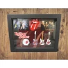 Blackbox MAX wandbord in 3D vorm THE ROLLING STONES met miniatuur gitaren in lijst met glas