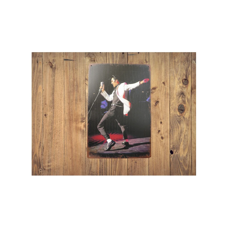 Wandschild ELVIS PRESLEY – Vintage Retro – Mancave – Wanddekoration – Werbeschild – Metallschild