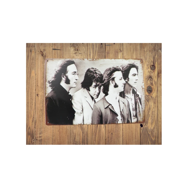 Wandschild THE BEATLES - Vintage Retro - Mancave - Wanddekoration - Werbeschild - Metallschild