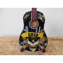 Miniaturgitarre Guns 'N Roses (GNR) signiert akustisch