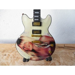 Miniaturgitarre Gibson BB King Lucille mit Foto Billie Montgomery von Joe Perry (Aerosmith)