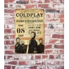 Wandbord  COLDPLAY 'The viva la vida tour' Vintage Retro - Mancave - Wand Decoratie - Reclame Bord - Metalen bord