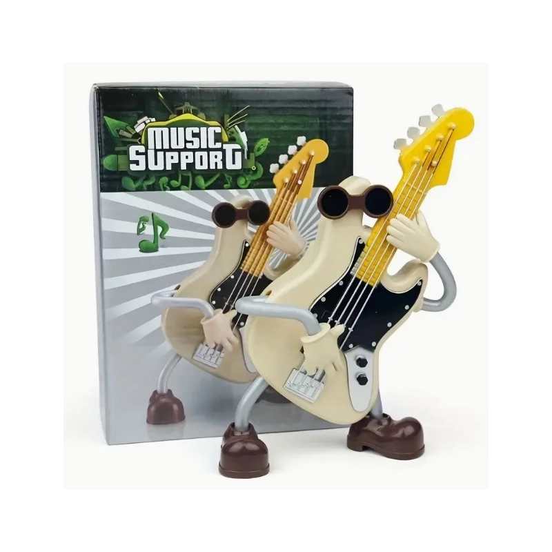 E-Gitarren-Bass-Spieluhr mit beweglicher Gitarre und Arm