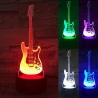 ROCK LED-Gitarre Fender Stratocaster 3D-Lampe (7 Farben einstellbar) One-Touch.