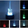 ROCK LED-Gitarre Fender Stratocaster 3D-Lampe (7 Farben einstellbar) One-Touch.