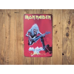 Wandschild IRON MAIDEN - Fear of the dark LIVE - Vintage Retro - Mancave - Wanddekoration - Werbeschild - Metallschild