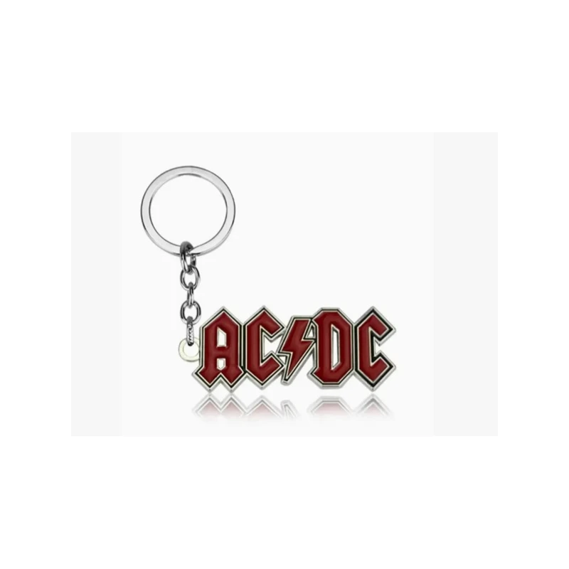 Schlüsselanhänger / Schlüsselanhänger ACDC Metall (auf der Rückseite bedruckt!)