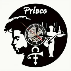 LP-UHR QUEEN / VINYL-WANDUHR PRINCE