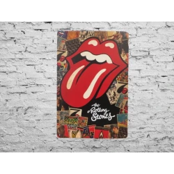 Wandschild ROLLING STONES '60 Rolling Years' Vintage Retro - Mancave - Wanddekoration - Werbeschild - Metallschild