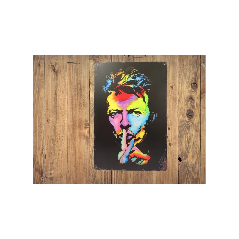 Wandschild DAVID BOWIE (art) - Vintage Retro - Mancave - Wanddekoration - Werbeschild -