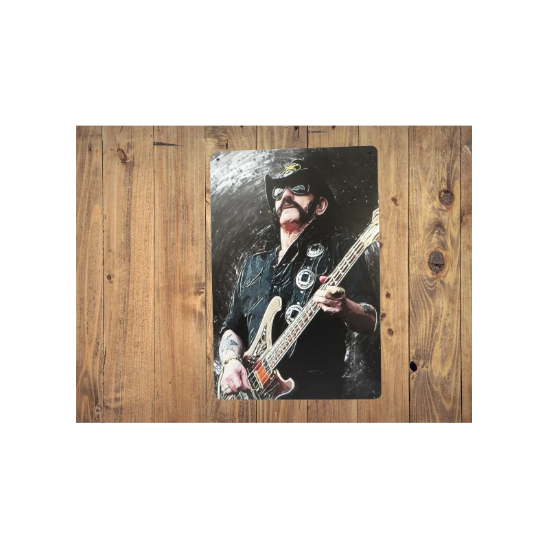 Wandschild Lemmy Kilmister - Motorhead (art) - Vintage Retro - Mancave - Wanddekoration - Werbeschild -